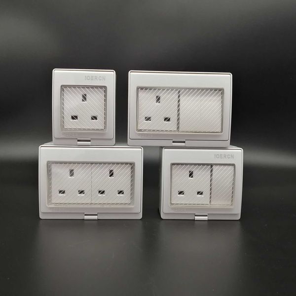 

british standard ip55 waterproof outdoor external wall power sockets and switches