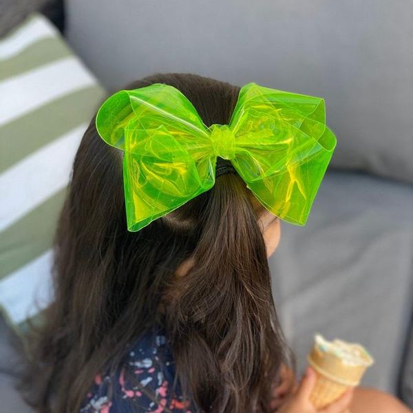 

hair accessories 2021 jelly bows waterproof clips for girls beach summer swim pool bow clip pinzas para el pelo, Slivery;white