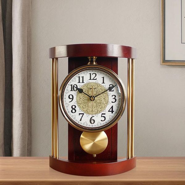 

retro living room fashion clock simple standing wood office small old desk antique vintage decor zegar by50dc & table clocks