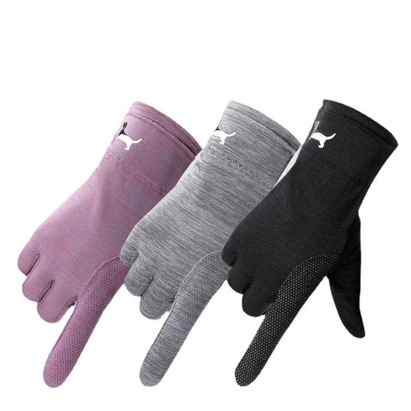 

cycling gloves women riding winter and spring thin motorcycle breathable full finger bicycle protective sports equipment work, Black