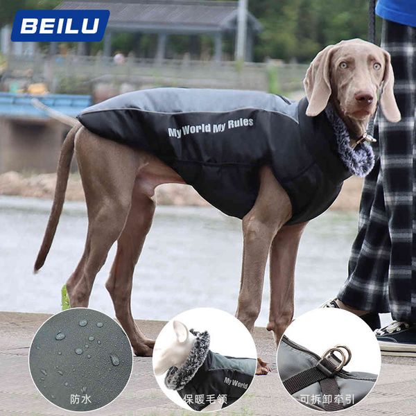 

autumn and winter big dog cloth warm reflective thickened assault pet cotton