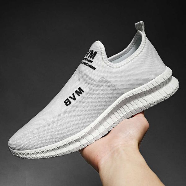 

orp9 casual shoes summer mesh breathing men lightweight casual walking shoes fashion slip tennis sneakers zapatillas hombre 5hy6, Black