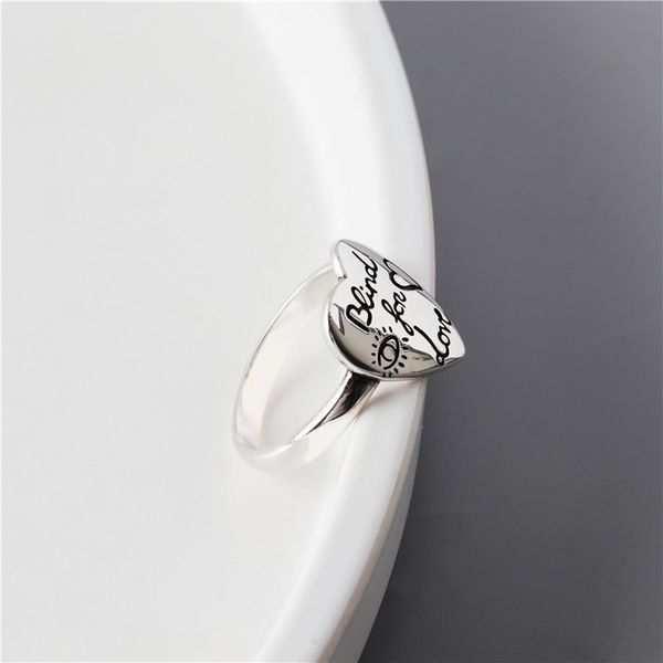 

ladies fashion jewelry heart-shaped fearless sterling silver valentine's day couple bllndb for love flower and bird eye heart ring