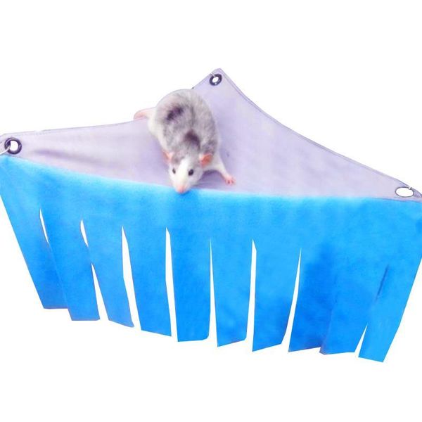 Forniture per piccoli animali Striscia di nappe Tenda per animali domestici Nascondiglio Capanna per criceti Gabbia per porcellini d'India Angolo Triangolo Tenda Roditore Ratto Amaca Nascondiglio Nido