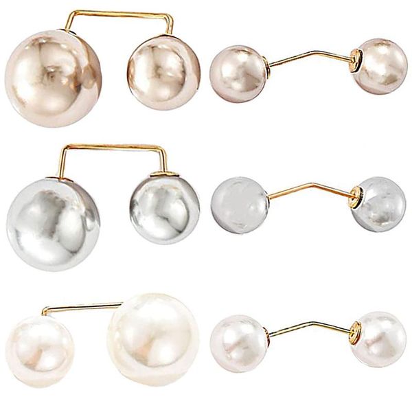 

pins, brooches 1pc fashion pearl brooch cute creative fixed clothes decorative for women anti-exposure neckline buckle, Gray