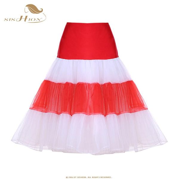 

skirts sishion tulle tutu skirt patchwork three layers petticoat women plus size elastic high waist year christmas vd0659, Black