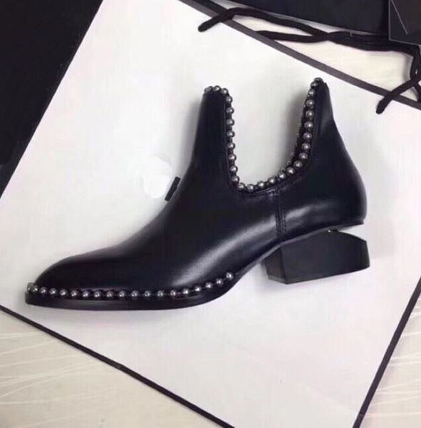 

boots early fall, heel to women's custom shoes, chain, boots., Black
