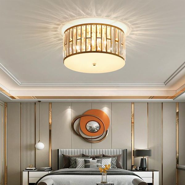 LED-Deckenleuchten für Wohnzimmer, Schlafzimmer, mit Kristallgold, Tradition, Lamparas De Techo Moderna, Heimleuchten, Partecho