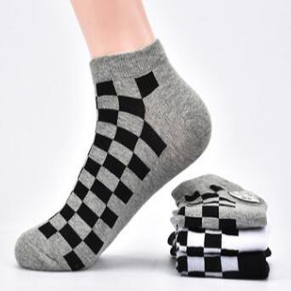 

182men's cotton socks medium stockings sports spring and summer thin air tight, Black