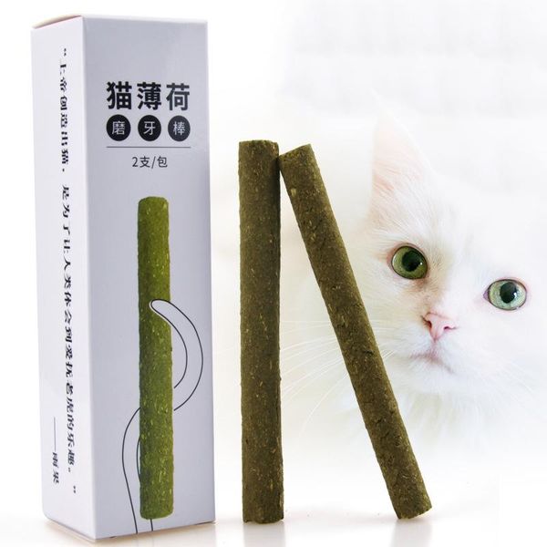 

cat toys natural catnip toy molar rod 2pcs fresh breath to remove hair ball snack
