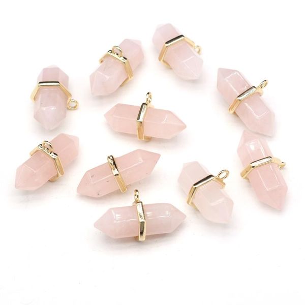 

charms natural stone penddant semi-precious stones flash two pointed pendant for jewelry making diy necklace bracelet accessories, Bronze;silver