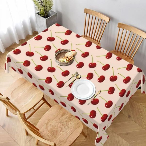 

table cloth cherry tablecloth waterproof printed cover dining protection polyester