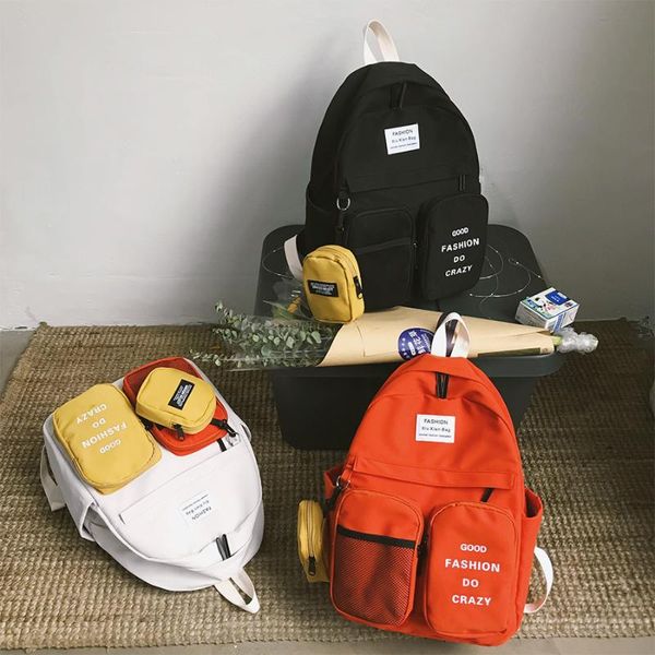 

fashion women school bag large capacity backpack teenage girl college style waterproof bookbag computer bags