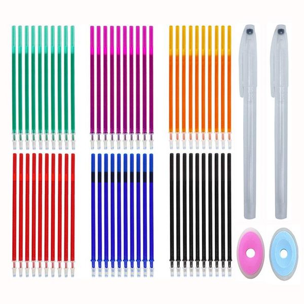 

transparent erasable pen rod refill eraser gel pens ink colorful refills for school office writing kawaii stationery