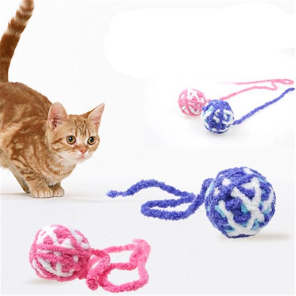 

cat toys interactive ball kitten molar clean teeth bite biting puzzle chew toy puppy scratch resistant hand made rolling balls