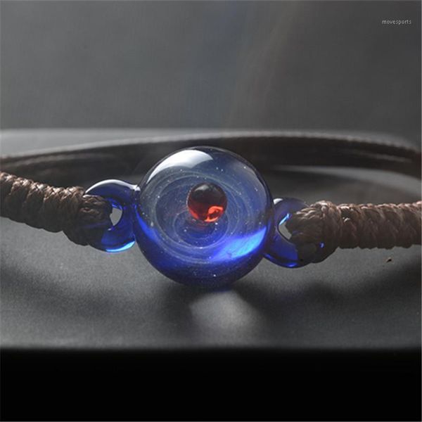 

charm bracelets fashion galaxy planets glass beads bangles for women men universe system bracelet diy gift jewelry1, Golden;silver