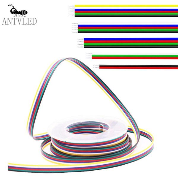 

strips 2-50m 2pin/3pin/4pin/5pin/6pin electric wires 22awg led strip light wire cable extension for lights ws2812b ws2811 2835