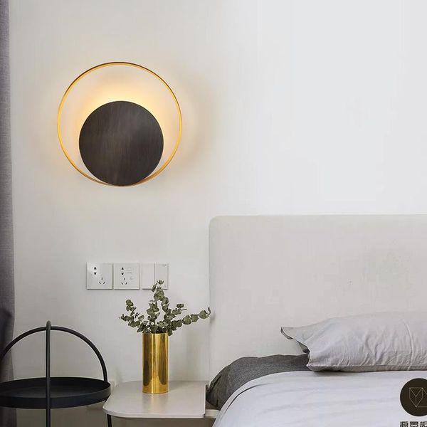 

modern led stone mirror light nicho de parede wall lamp bedroom lampada camera living room lamps
