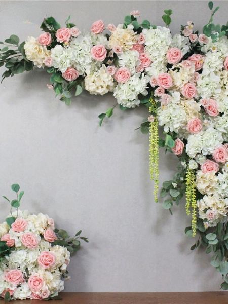

decorative flowers & wreaths juego de decoracion 3d escenario para boda, pared flores artificiales, arco seda, rosas, peonias, plantas