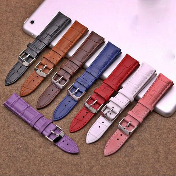 

cc-2 universal classic crocodile pattern calfskin leather watch band sweat-resistant soft watch strap substitute for various watches, Black;brown