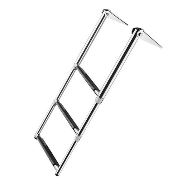 

pool & accessories 3 steps boat stainless steel 304 telescoping folding ladder deck outboard swim platform marine yacht