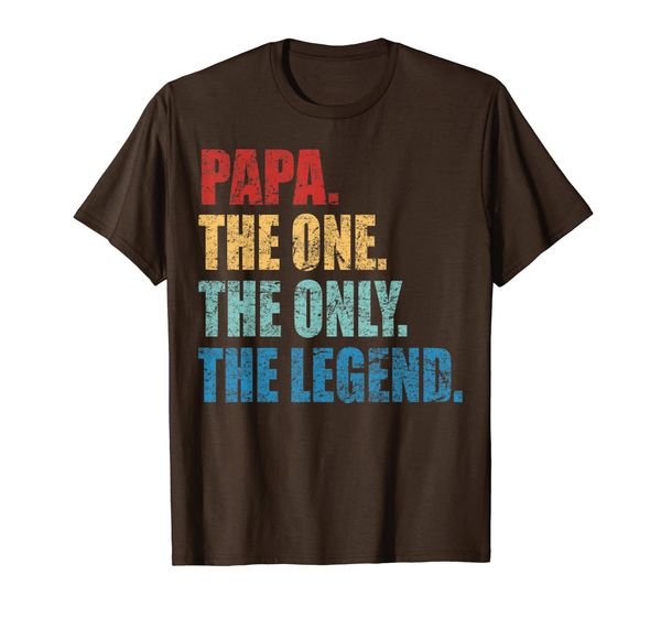 

papa the one the only the legend vintage fathers day t-shirt, White;black