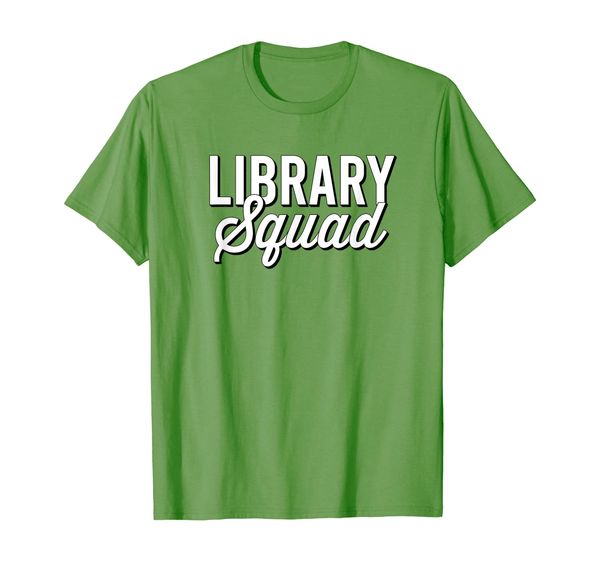 

Library Squad Librarian Funny Reading Book Lover Gift T-Shirt, Mainly pictures