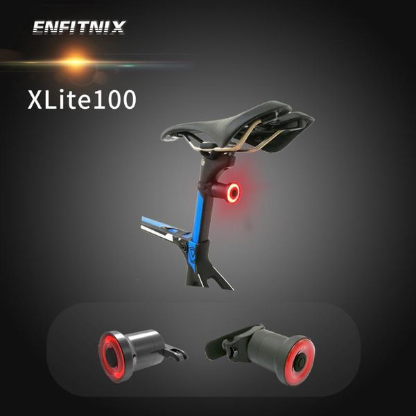

bike lights enfitnix smart tail light xlite100 bicycle brake sensing cycling auto start/srear usb charge ipx6 led