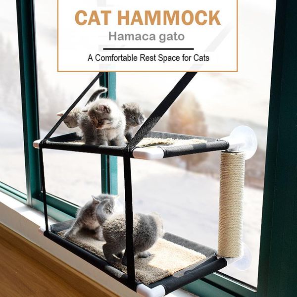 

cat beds & furniture hammock window sunny seat pet waterproof fabric bed climbing sleeping mattress single layer double bearing 20kg