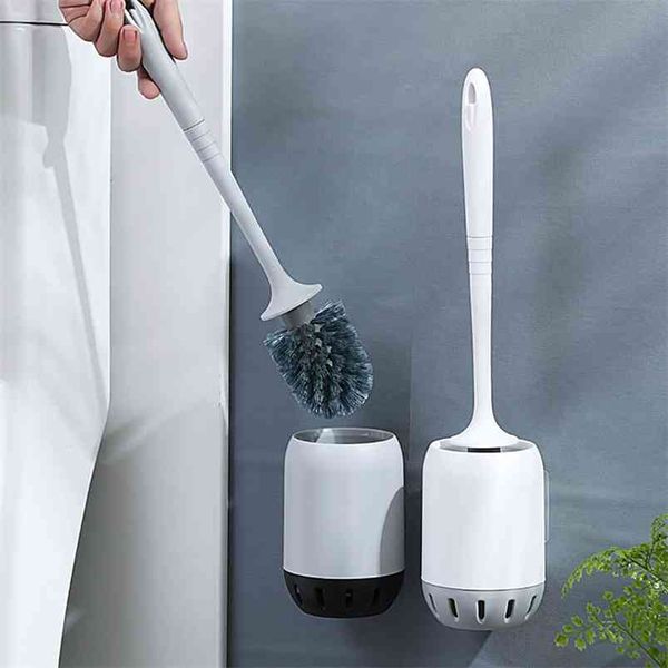 Scopino per WC domestico con manico lungo per la pulizia, prodotto da parete o da pavimento, set di accessori per il bagno 210423