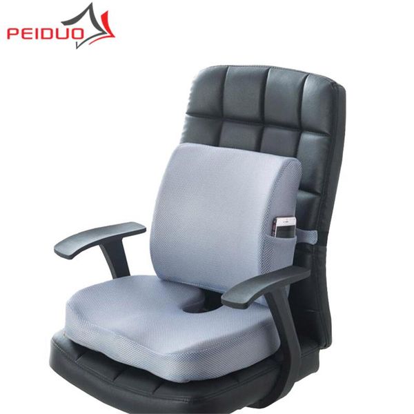 

cushion/decorative pillow peiduo office car memory foam set spine coccyx protect chair cushion seat sofa back waist mat grid