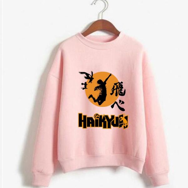

men's hoodies & sweatshirts haikyuu harajuku karasuno high, Black