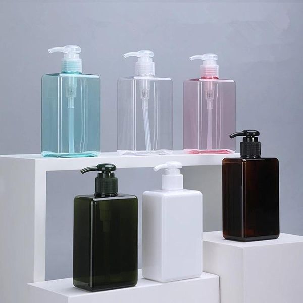 

storage bottles & jars 280ml refillable pump bottle empty plastic dispenser for lotion shampoo body shower 10pcs/lot