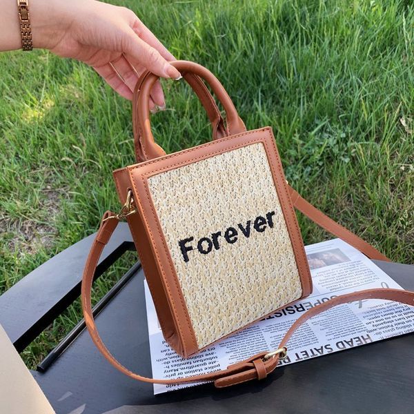 

luxury design summer new one shoulder messenger portable grass bag purses