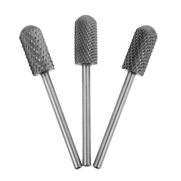 

3pcs nail manicure file bits tools for acrylic nails polish removal art equipment, Silver