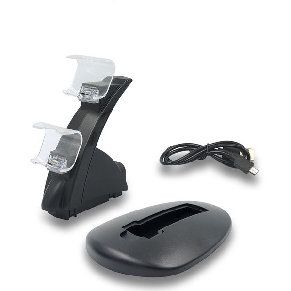 

led ps4 dual charger dock mount usb charging stand for playstation 4 gaming wireless controller with retail box