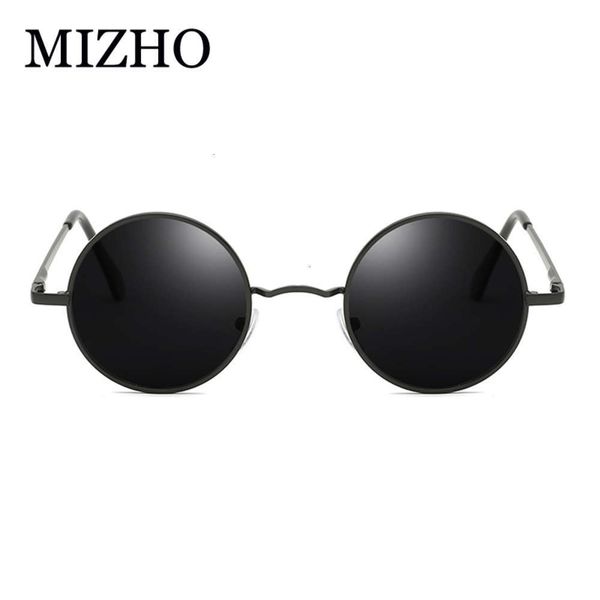 

Yellow Mizho 2021 Vintage Punk Metals Women Fire Design Eyewear Red Round Sunglasses Men Polarized Uv Protection, Black