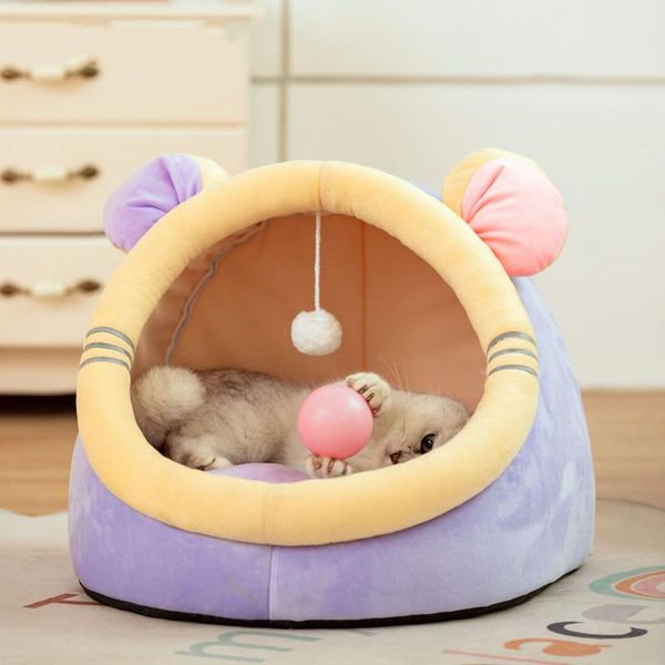 

removable cat bed house kennel nest dog tent summer sofa cushion pet rug teepee beds & furniture