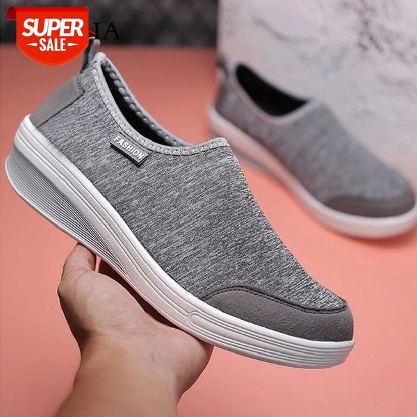 

spring autumn increased thick platform casual shoes women sneakers breathable wedges female sneaker slip-on #la6w