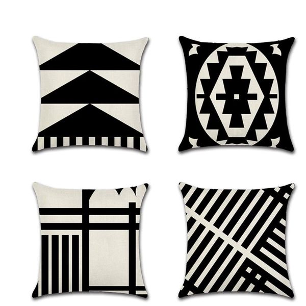 

cushion/decorative pillow customized pattern printed cushion cover linen cotton private throw home decor living room square pillowcase