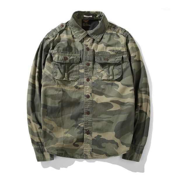 

men's jackets men spring fashion vintage american style camouflage overall coats male chest pockets casual army military cotton, Black;brown