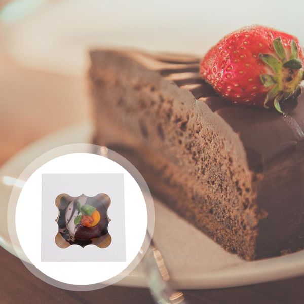 

10pcs dessert packing boxes baking cupcake (white) gift wrap