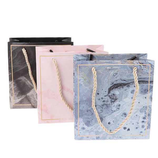 

gift wrap 6pcs creative high-quality grey marble bags for christmas/wedding/birthday