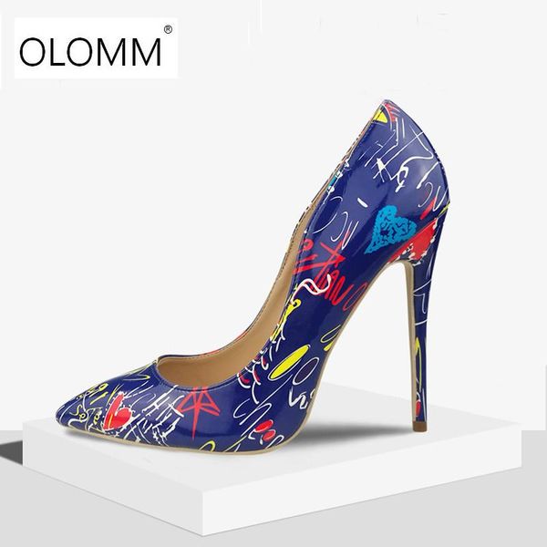 

dress shoes fashion craylorvans specia graffiti colorful women pumps stiletto high heels wedding party sapato feminino, Black