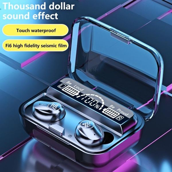 

v5.0 bluetooth earphones wireless headphones with microphone sports waterproof headsets 2200mah for android &