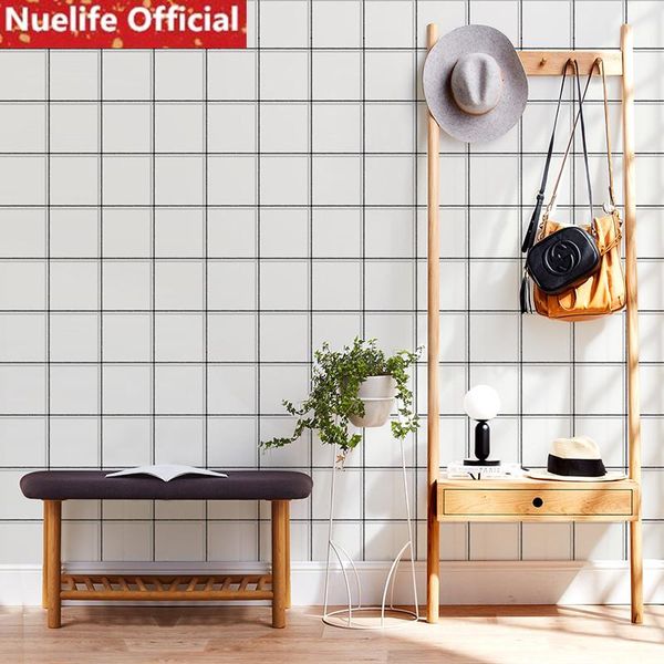

wallpapers 0.53x10m black and white geometric pattern wallpaper kids room living bedroom office shop tv background wall paper