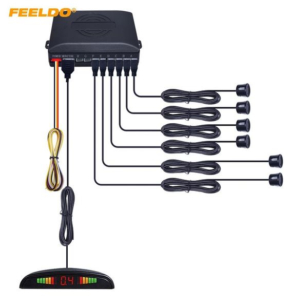 

car rear view cameras& parking sensors feeldo 1set front 2 sensor reverse aid backup radar system with led display