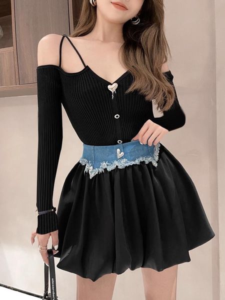

women's sweaters 2021 summer women off shoulder knitted slim sweater female jumpers ddxgz2 7.12, White;black