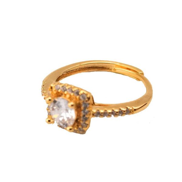 

wedding rings vintage 24k gold color ring austria crystal bride for women christmas gift engagement jewelry anillos mujer, Slivery;golden