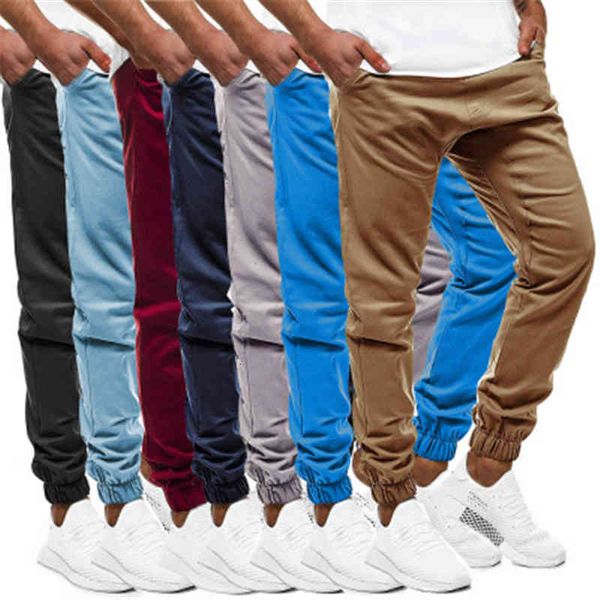 

men's pants mens solid colors cargo fashion occident trend plus size hip hop pencil spring male drawstring skateboard casual slim trous, Black
